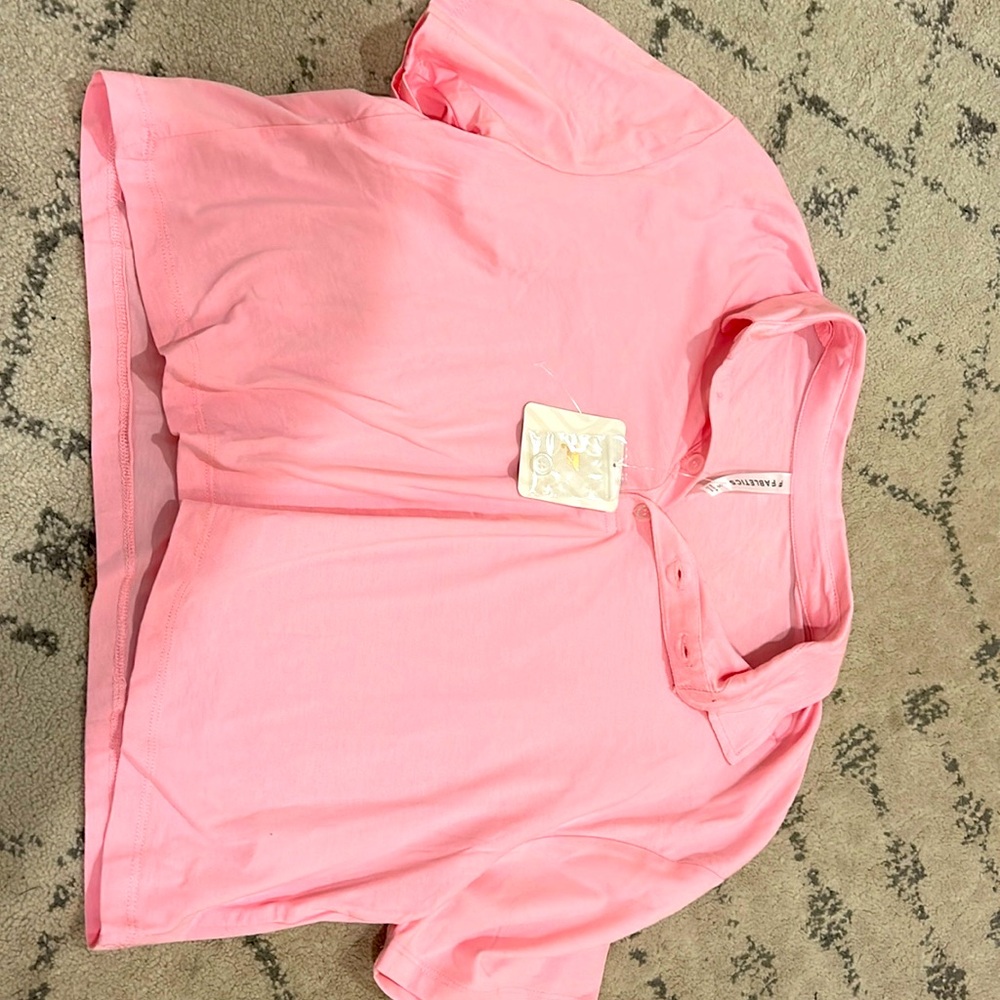 Fabletics crop polo top
